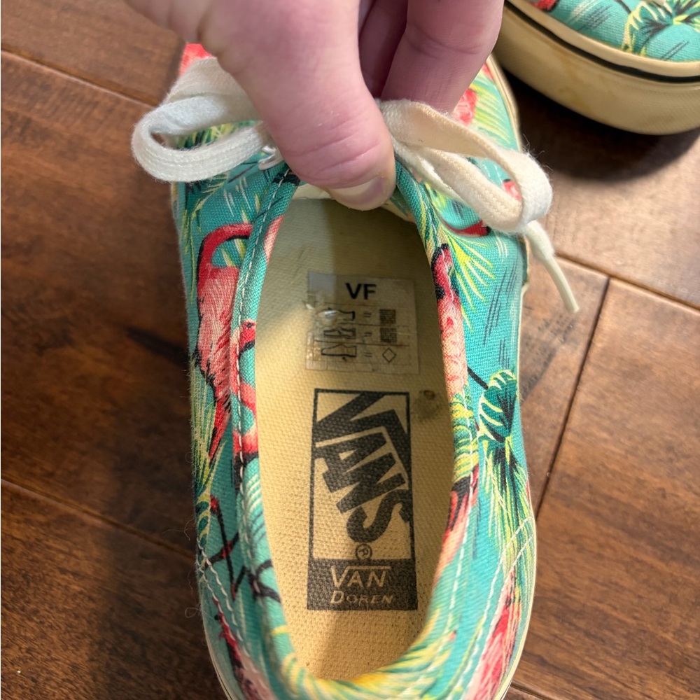 Vans Old Skool Flamingo Print Sneakers Authentic Van Doren Tropical Canvas Shoes - Picture 7 of 9